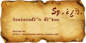 Szelezsán Ákos névjegykártya