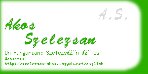 akos szelezsan business card